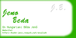 jeno beda business card